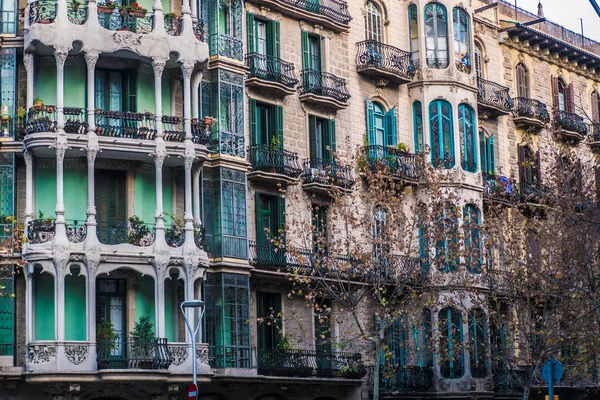 Apartment Facades Streets Barcelona — Stock Photo, Image