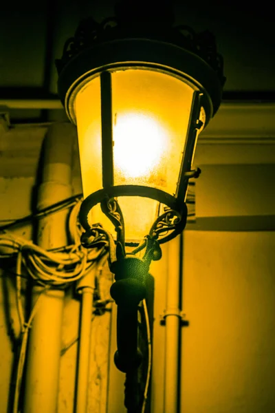 Fermeture Lampadaire Nuit — Photo