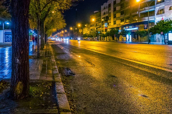 Ulice Sewilli Nocy Czasie Świąt Bożego Narodzenia — Zdjęcie stockowe