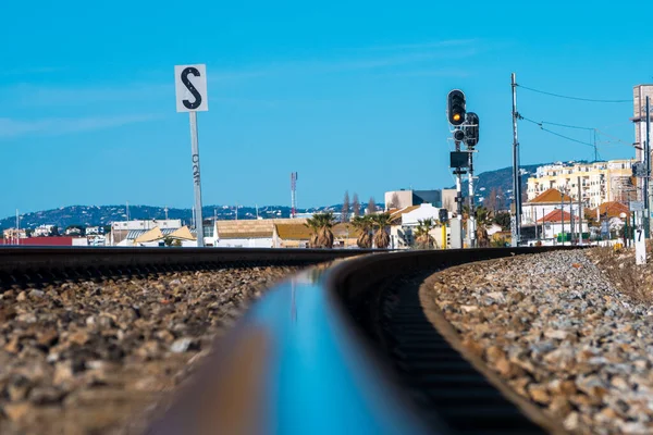 Eisenbahn Von Faro Meer — Stockfoto