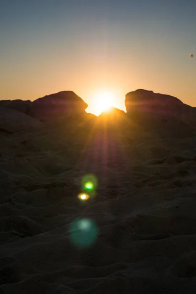 Puesta Sol Playa Con Sol Cielo — Foto de Stock