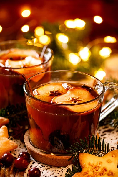 Composta Tradizionale Lucida Frutta Secca Spezie Pranzo Natale Vicino Natale — Foto Stock