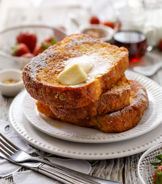 Toasts Butter Breakfast — Stock Photo, Image