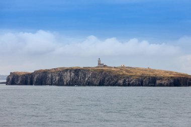 MAYIS, SCOTLAND - 10 Mart 2016. Mayıs Adası 'ndaki Stevenson Deniz Feneri.