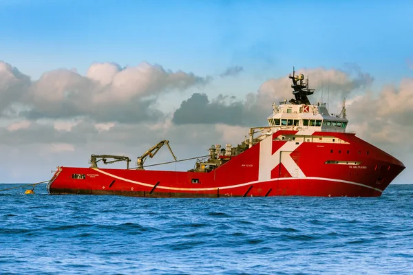 Norte Mar Noruega 2015 Janeiro Anchor Handling Tug Ship Ahts — Fotografia de Stock