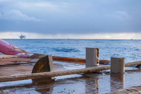 North Sea Noorwegen 2015 Januari Anker Handling Sleepboot Ahts Herstellen — Stockfoto