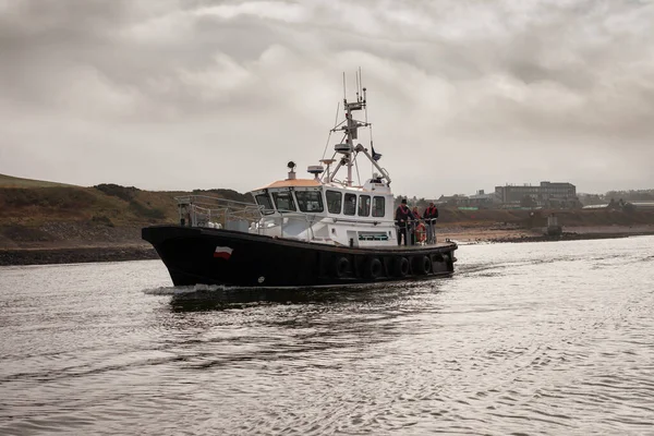 Aberdeen Scotland Março 2016 Navio Piloto Sea Haven Para Porto — Fotografia de Stock