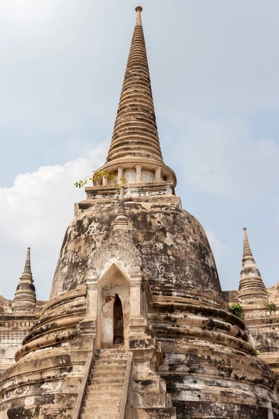 Ayutthaya Thailand 2015 Februari Thaise Stupa Gebouw Bij Wat Ratchaburana — Stockfoto