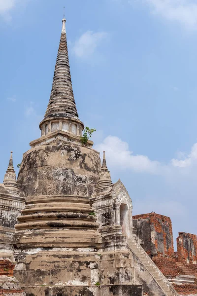 Ayutthaya Thailandia 2015 Febbraio Chiudere Edificio Stupa Tempio Wat Ratchaburana — Foto Stock