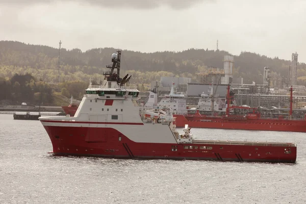 Bergen Norway Maio 2015 Vista Lateral Navio Offshore Ahts Boa — Fotografia de Stock