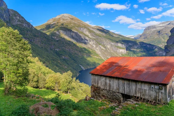 Geiranger Norwegen 2017 September Der Nähe Der Meistfotografierten Wasserfälle Geirangerfjord — Stockfoto