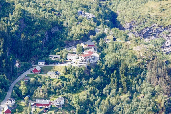 Geiranger Norwegia 2016 Czerwca Widok Utsikten Hotel Geiranger — Zdjęcie stockowe