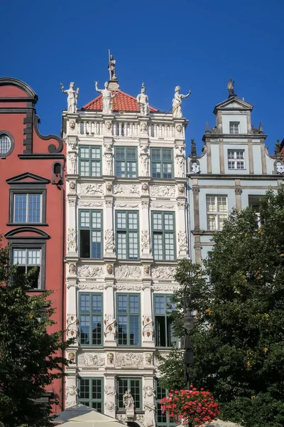 Gdansk Polen Septembre 2016 Façades Maison Dans Vieille Ville Gdansk — Photo