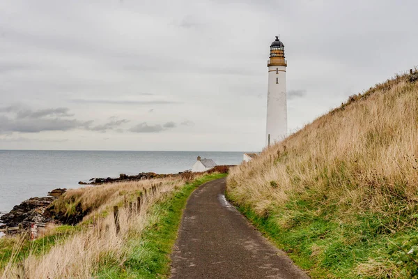 Montrose Escotlândia 2015 Outubro Estreito Caminho Para Scurdie Ness Farol — Fotografia de Stock