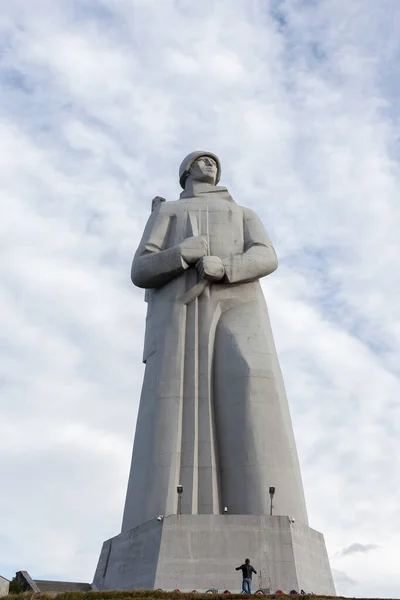 Murmansk Russland September 2014 Aljoscha Denkmal Davor Und Man Sieht — Stockfoto