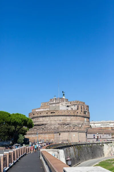 Rome Italie Août 2014 Ancien Mausolée Célèbre Castel Sant Angelo — Photo