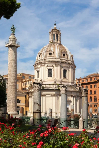 Roma Itália Agosto 2014 Igreja Santíssimo Nome Maria Roma Coluna — Fotografia de Stock