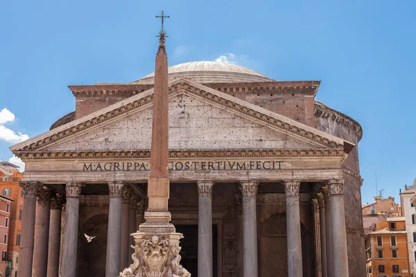 Rome Italie Août 2014 Panthéon Romain Est Bâtiment Préservé Influent — Photo