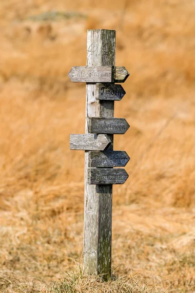 Runde Norway 2018 April Hiking Sign Mountain Runde Bird Mountain — Stock Photo, Image