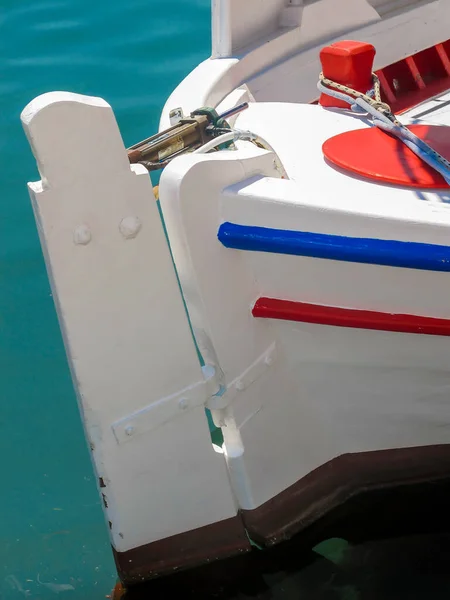 Santorini Grèce Août 2013 Bateau Pêche Coloré Dans Port Santorin — Photo