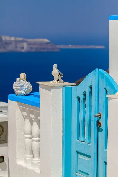 Santorini Greece 2013 August Блакитні Двері Греції — стокове фото