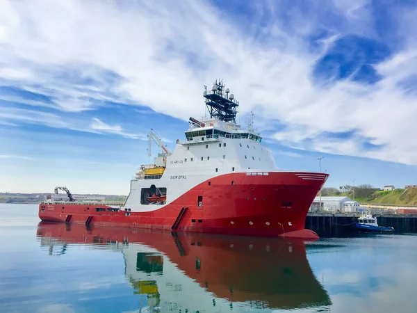 Scrabster Escotlândia 2016 Maio Embarcação Offshore Ahts Siem Opal Atracada — Fotografia de Stock