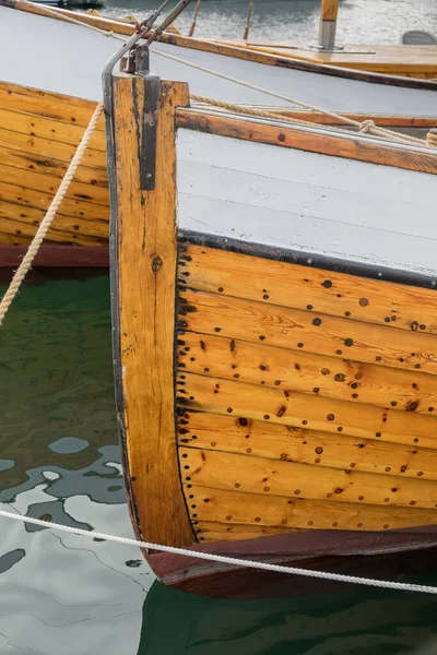 Skudeneshavn Norway 2018 Temmuz Skudenes Festivalindeki Eski Ahşap Tekne — Stok fotoğraf