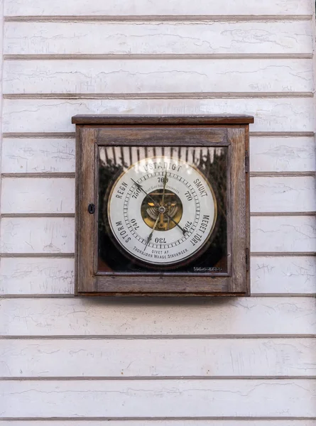 Skudeneshavn Norwege 2016 Februar Alte Antike Hygrometer Wetterstation Zentrum Von — Stockfoto