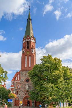 SOOT, POLEN - 2017 25 Ağustos. Sopot 'taki Aziz George Katolik Kilisesi.
