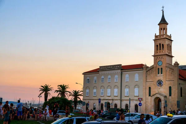 Split Croazia 2017 Agosto Tramonto Nella Chiesa Monastero San Frane — Foto Stock