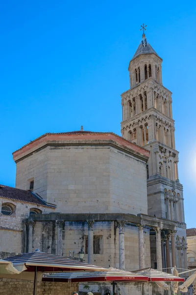 Split Croazia 2017 Agosto Campanile Della Cattedrale San Domnius — Foto Stock