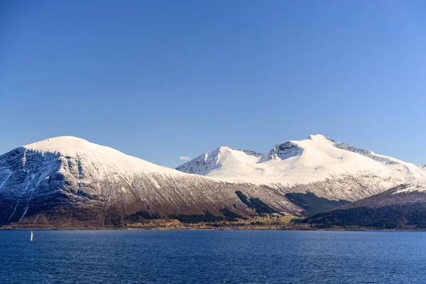 Sula Norwegen 2017 April Windiger Landschaft Und Man Sieht Das — Stockfoto