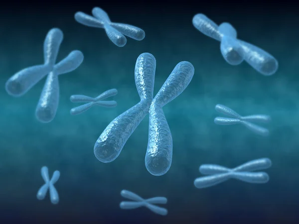 Cromossomas Imagem Renderização — Fotografia de Stock