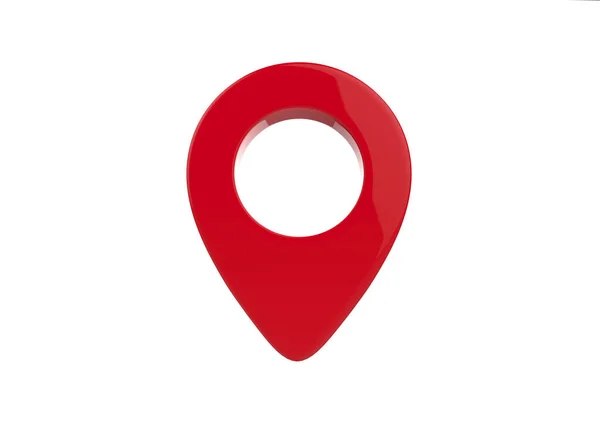 Illustration Gps Icon Red Color — Stock Photo, Image