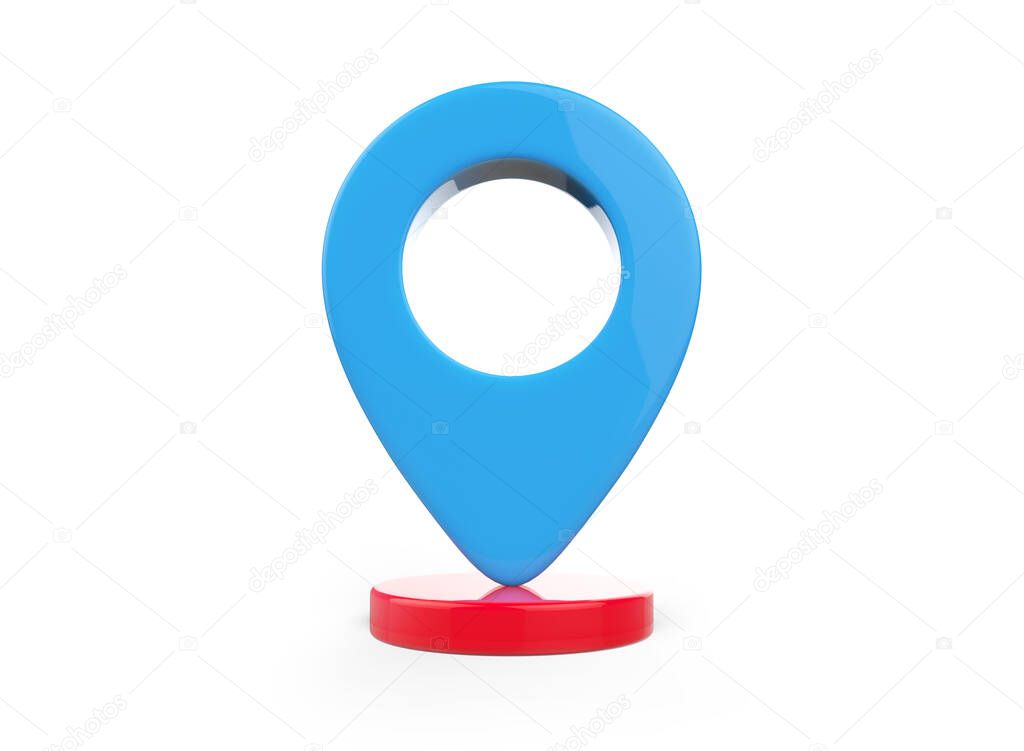 3D illustration of GPS icon
