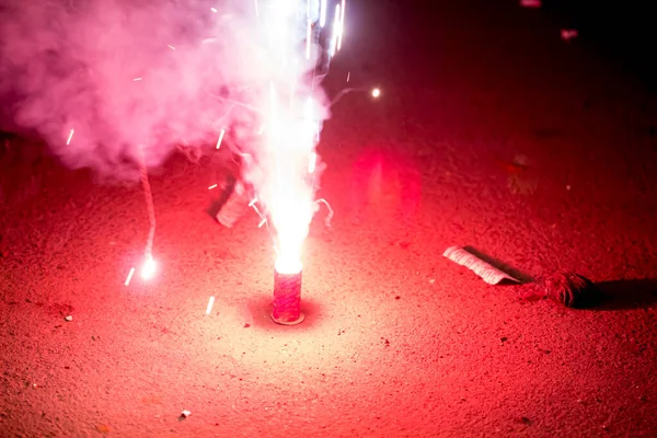 Diwali Crackers Que Poluem Meio Ambiente — Fotografia de Stock