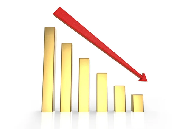 Render Business Graph Going — Stock Photo, Image