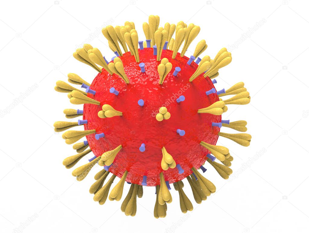 3D illustration of Coronavirus Covid 19