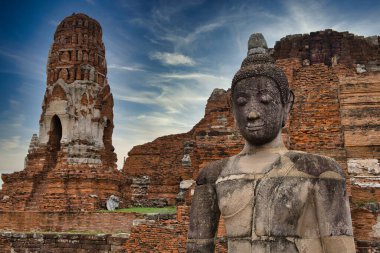 Ayutthaya Tayland 'da Wat Mahatharat