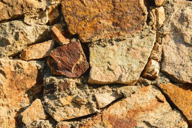 Renkli taş duvar doku arka plan malzeme, deseni, yüzey