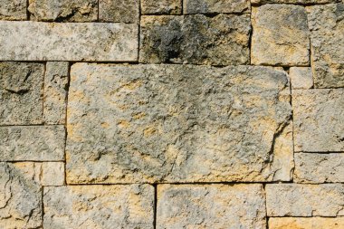 Renkli taş duvar doku arka plan malzeme, deseni, yüzey