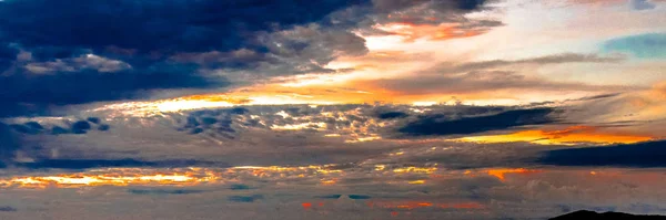 Günbatımı Seyshells Adası Deniz Yaz Bulut Gökyüzü — Stok fotoğraf