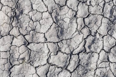 bir close-up bir kuraklık nedeniyle zeminde derin çatlaklar. Doğada ekolojik değişiklikler kavramı