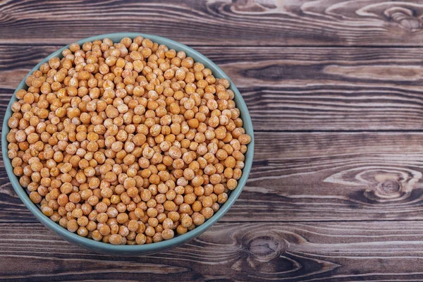 Conceito Comida Saudável Natural Prato Com Grãos Ervilhas Closeup — Fotografia de Stock