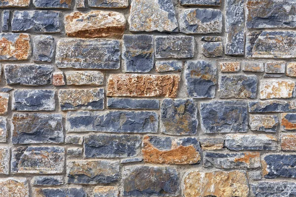 Primer Plano Viejo Muro Piedra Diferentes Colores Tamaños — Foto de Stock