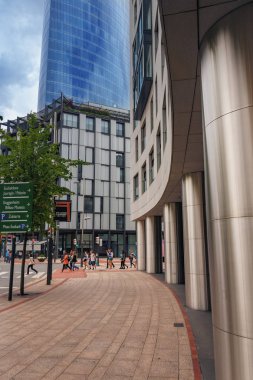 Bilbao, İspanya - 26 Haziran 2014 - şehirde bir parçası, modern mimarinin iş merkezleri