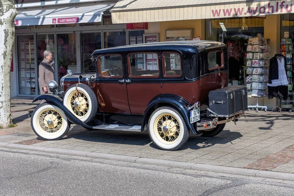 Baden Baden Německo Březen 2018Krásné Staré Auto Stree — Stock fotografie