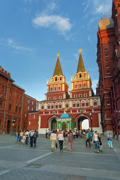 Μόσχα Ρωσία Ιουνίου 2016 Πύλη Ανάστασης Του Κρεμλίνου Παρεκκλήσι Του — Φωτογραφία Αρχείου