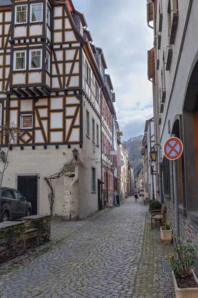 Narrow Cobbled Street Old Part Old German Town Bacharach — Stock Photo, Image
