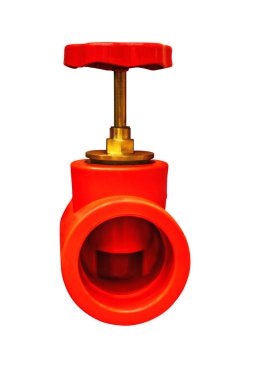 beyaz arka plan üzerinde izole ısıya dayanıklı plastikten yapılmış modern kapatma vanası